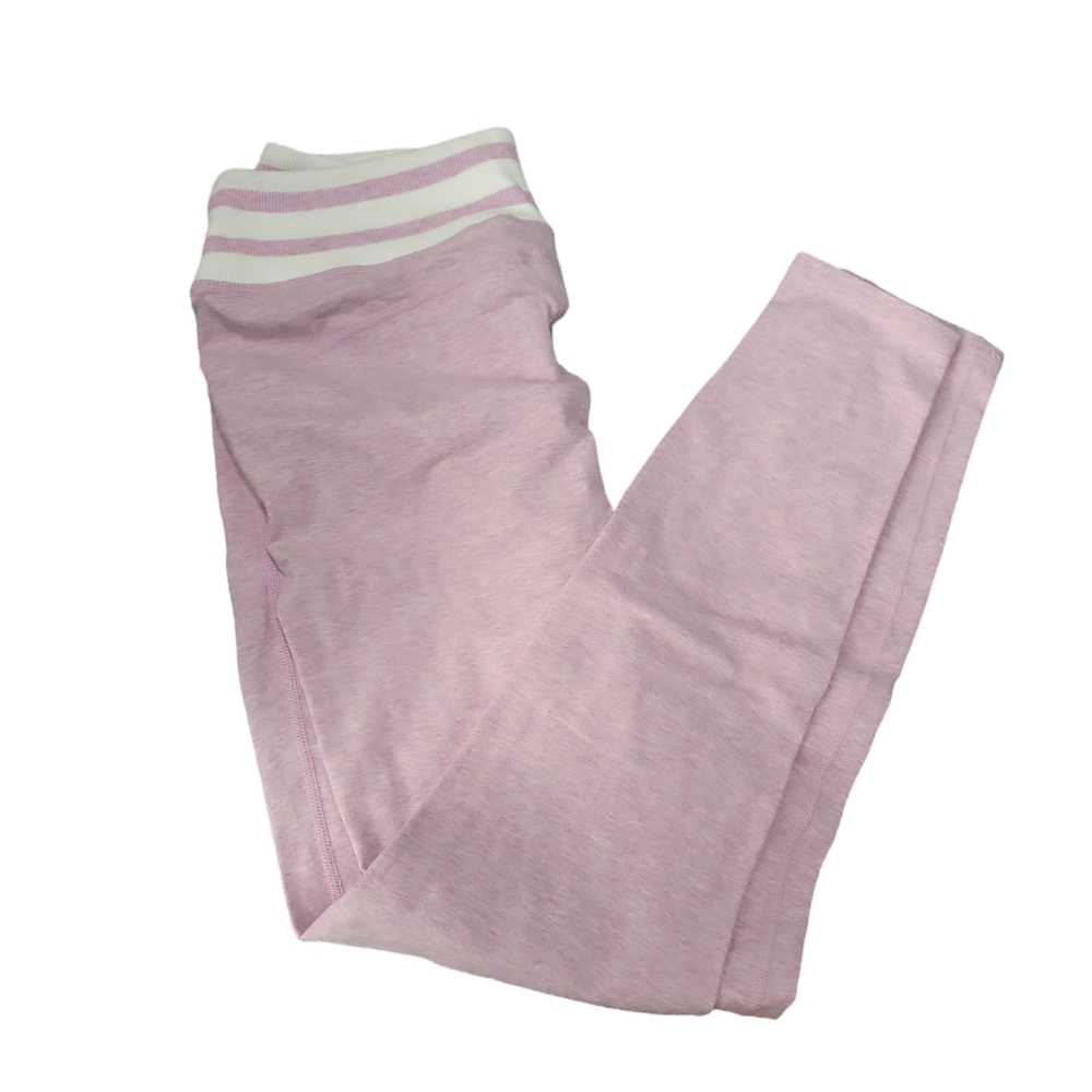 Studio Splendid Pink Leggings / Sweatpants White Stripes Across The Top Large